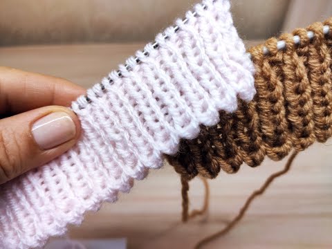 Видео: РЕЗИНКА 1Х1 С ЗУБЧАТЫМ КРАЕМ. Красивое начало вязания.