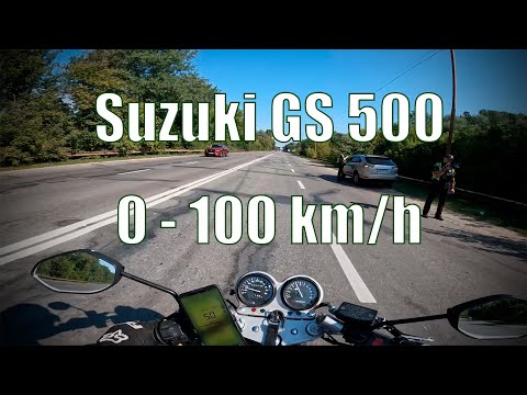 Видео: Suzuki GS500 разгон  0-100 км/ч.