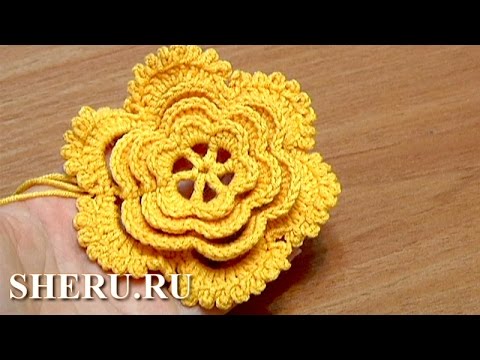 Видео: 6-Petal Flower How To Crochet Tutorial 24 Part 1 of 2 Вязание цветка
