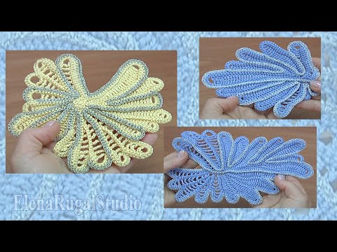 Видео: Принцип обвязки различных мотивов для ирландского кружева, фриформа или декора Урок 25