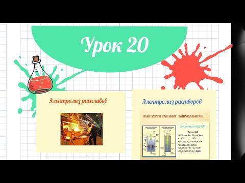 Видео: 20 Урок_Электролиз расплавов и Электролиз растворов
