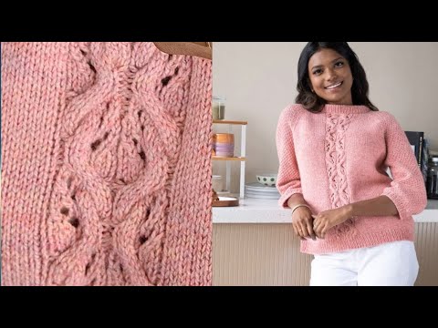 Видео: 🌸❤️💙💙Шикарный джемпер с косой в ажуре🔥