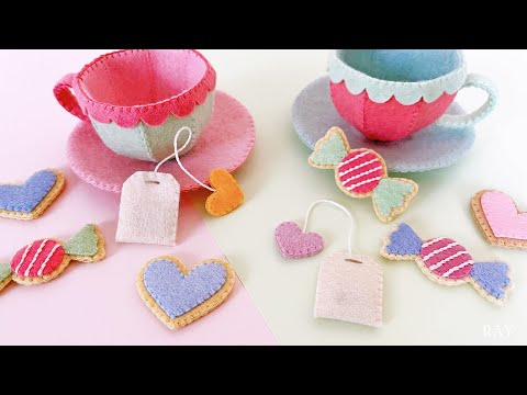 Видео: Как сделать печенье и чайные пакетики из фетра - Еда из фетра | DIY Felt Cookies and Tea Bags