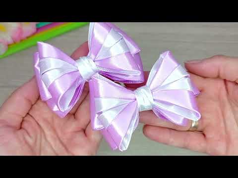 Видео: DIY/ 🎀 СТОП! Делаем нежные, красивые бантики , а главное НИЧЕГО сложного .