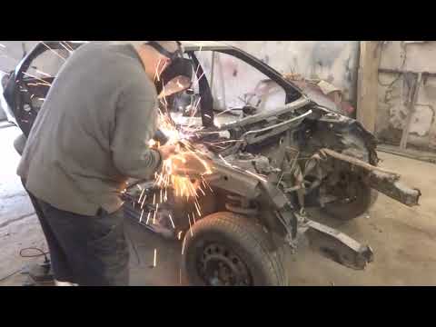 Видео: Mitsubishi Lancer 9. Body repair. Part 1. Кузовной ремонт.