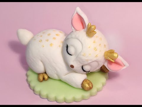 Видео: 🦌Фигурка ОЛЕНЕНКА из ДОМАШНЕЙ МАСТИКИ!😊 Пошаговый, подробный урок. Часть 1- Я.