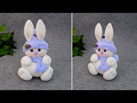 Видео: Символ 2023 🐰 Милый Зайка в шапочке ❄️ Без выкройки