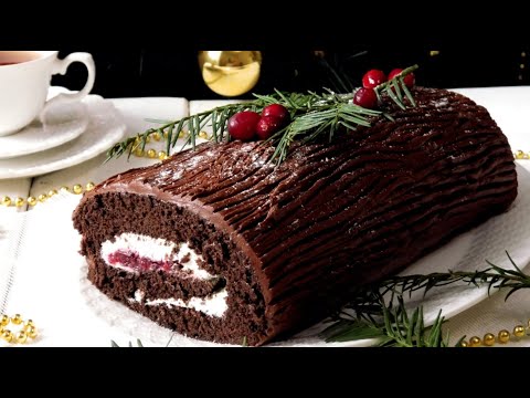Видео: Торт-рулет «Чёрный лес»