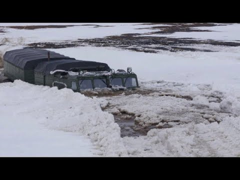 Видео: по бездорожью севера РОCСИИ на вездеходе ВИТЯЗЬ легендарный советский вездеход