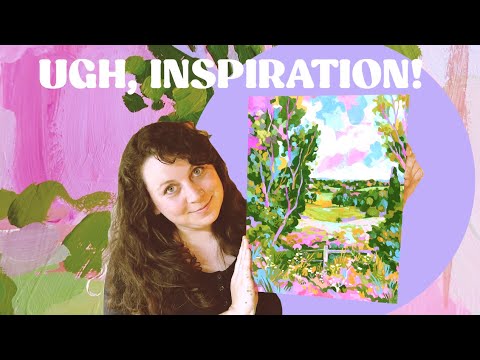 Видео: Фу, вдохновение ⚘ Пейзажная живопись