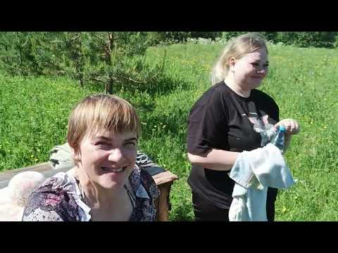 Видео: На реку пешком купатся, провожаем внучку Аллу.