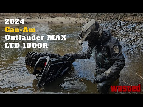 Видео: Утопил квадрацикл BRP CAN-AM Outlander MAX LTD 1000R 2024. Второй выезд вдоль реки Ислочь