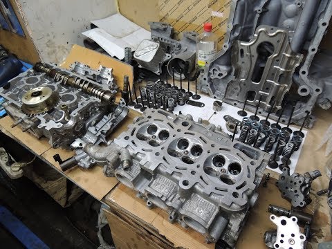 Видео: Subaru Tribeca B9 EZ30D (Ремонт ДВС) Сборка ГБЦ ч.1