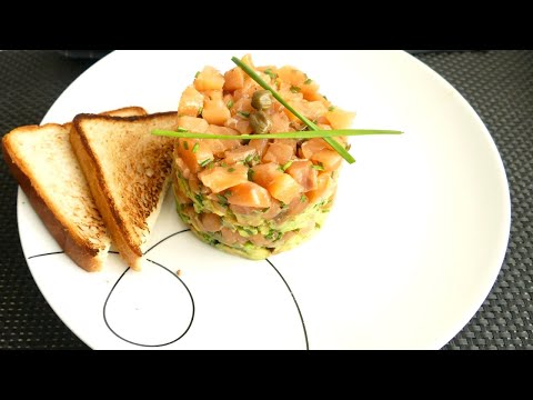 Видео: Тартар из лосося и авокадо! Вкуснейшая рыбная закуска!