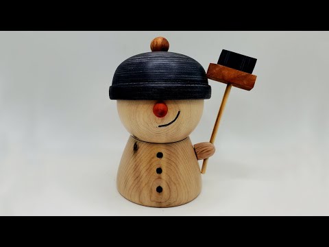 Видео: Точение по дереву | Снеговик⛄