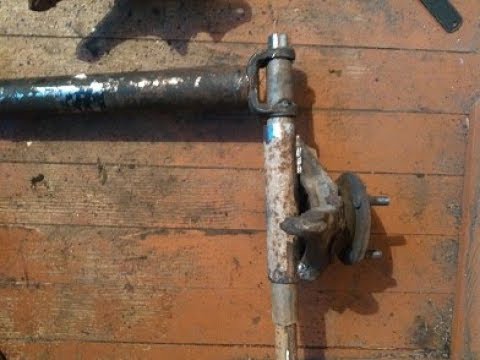 Видео: Как сделать переднюю балку на минитрактор -- самый простой вариант