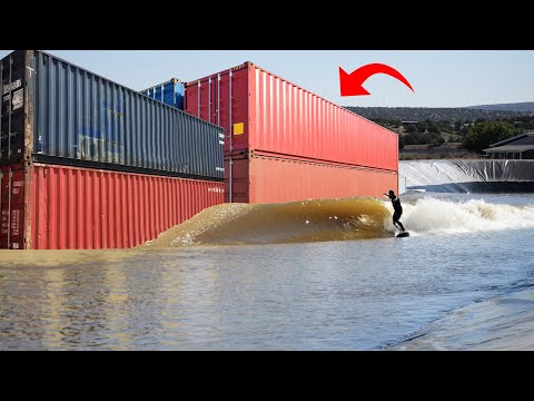 Видео: Я построил огромный волновой бассейн из морских контейнеров