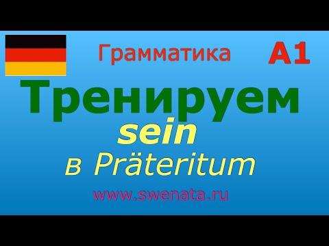 Видео: A1 Глагол sein в Präteritum в упражнениях #Deutschlernen,#Deutschkurs,#Deutschgrammatik,#немецкий,