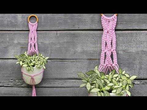 Видео: New Macrame Plant Hanger Tutorial | Макраме Кашпо для Цветов | Macrame Knots