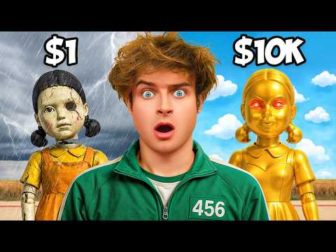 Видео: Игра в кальмара: $1 против $10,000!