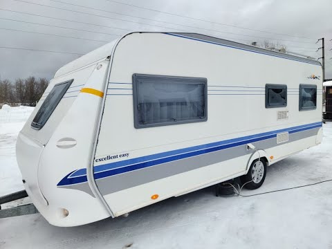 Видео: Обзор немецкого-автодома,каравана,дома на колёсах Hobby Excellent 560 модель 2005 года 4 места
