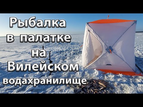 Видео: Ночная рыбалка зимой в палатке. Ловля подлещика на Вилейском водохранилище.