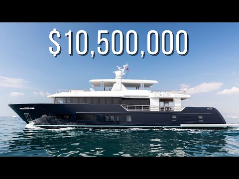 Видео: 10,5 млн долларов США 2020 ALPHA 38M/125 'SuperYacht Tour Чартер сафари Моторная яхта с флайбриджем