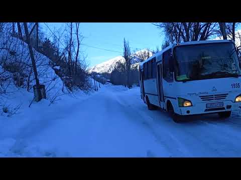 Видео: Пешком по Текели. 001 Прогулка от Первой половинки до родника около моста. 5 января 2023 г.