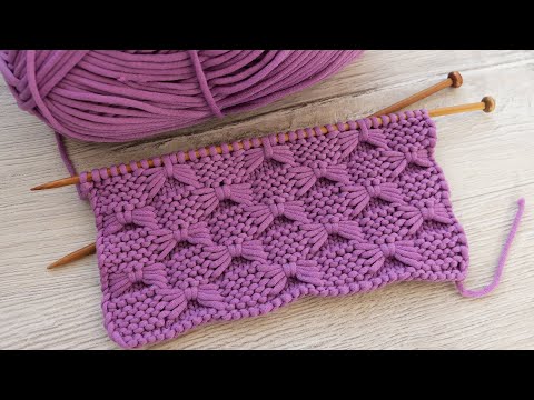 Видео: Узор «Бантики» спицами 🎀 «Bows» knitting pattern