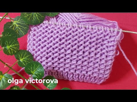 Видео: ДВУХСТОРОННИЙ  РЕЛЬЕФНЫЙ УЗОР ИЗ ОДНОГО РЯДА 1055 Узоры спицами KNITTING PATTERN
