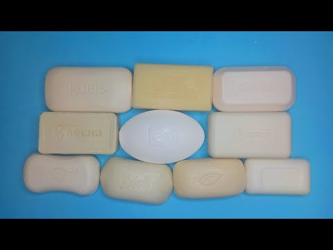 Видео: ASMR cutting white soap without sound the microphone failed/😭 резка🤍 мыло без звука подвёл микрофон