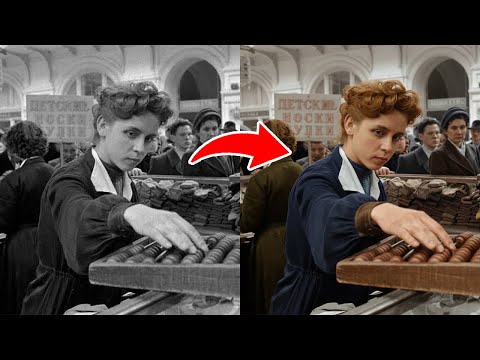 Видео: Ожившие фотографии СССР в цвете | Старые фото
