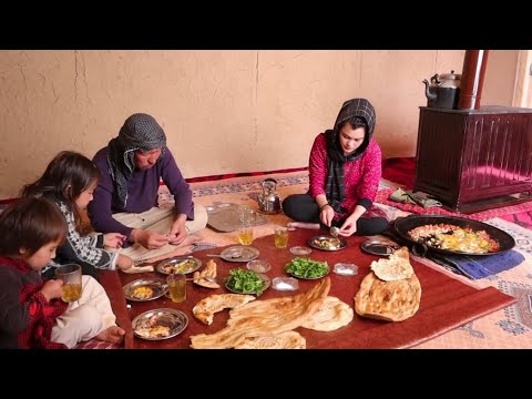 Видео: Самый вкусный завтрак в деревне Афганистана:приготовить завтрак в деревне:реальная деревенская жизнь