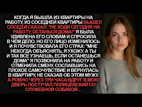 Видео: Сосед остановил меня на пороге: "Не ходи сегодня на работу, останься и все узнаешь" И через три часа