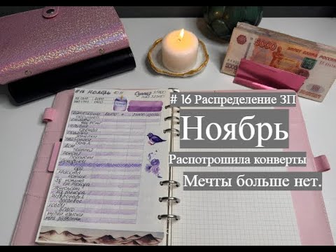 Видео: #16 Распределение ЗП Ноябрь. Мечты больше нет. Забрала все деньги из конвертов.