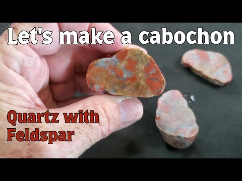 Видео: Кварц с полевым шпатом... Давайте сделаем кабошон... Эпизод 17