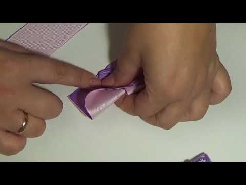 Видео: бант  из репсовой ленты Минутка