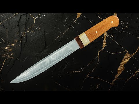 Видео: Из сырой стали в нож | Полный процесс DIY