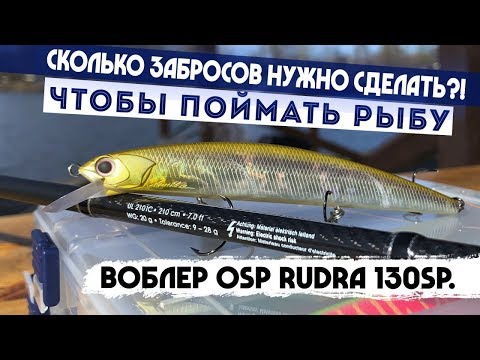 Видео: С какого заброса поймаю ЩУКУ?! Воблер OSP Rudra 130SP.