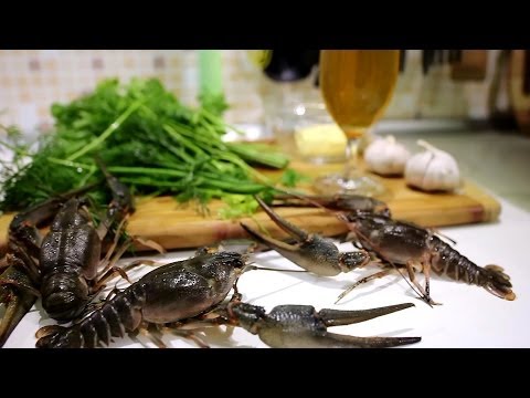 Видео: Вареные раки с чесночным маслом
