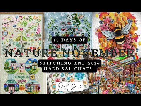 Видео: День 2 из 10 дней природы в ноябре. Вышивание и чат SAL HAED 2026!