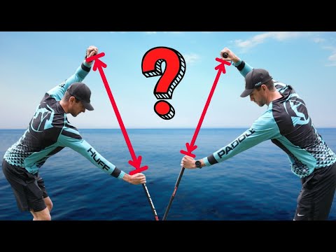 Видео: Какое положение рук является ЛУЧШИМ при гребле на доске с веслом?