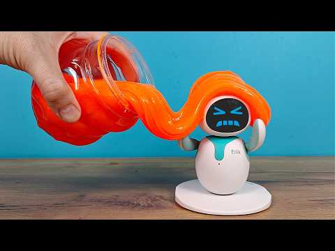 Видео: Слайм и шарики Орбиз довели робота Eilik до истерики! 😲
