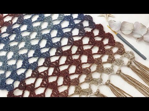 Видео: связать и использовать за один день 🌼 очень легкая весенняя шаль этол