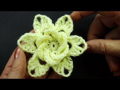Видео: ПРОСТОЙ СИМПАТИЧНЫЙ цветок крючком Crochet flower pattern  102