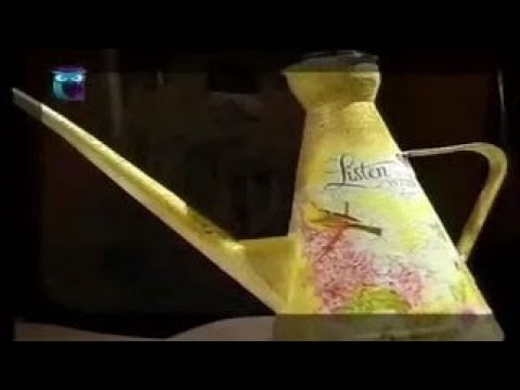 Видео: Декупаж на металлической поверхности. Декорируем кувшины. Мастер класс. Наташа Фохтина