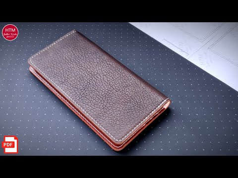 Видео: [Бесплатная выкройка] HTM020 Длинный кожаный кошелек [Кожаное ремесло]