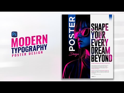 Видео: Современный и креативный дизайн плаката в Photoshop | Современный дизайн плаката с типографикой |...