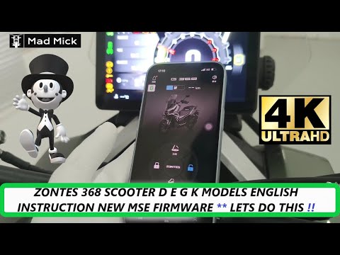 Видео: Скутер ZONTES 368 модели D E G K, новая прошивка MSE, инструкция на английском языке ** Давайте с...