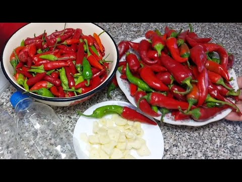 Видео: Baklashkaga qalampir tuzlash oson usulda // Перец острый маринованный на зиму // Қалампир тузлаш